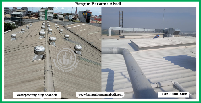 Jasa Waterproofing Atap Spandek