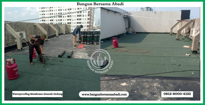 Pasang Waterproofing Membrane Granule untuk Gedung