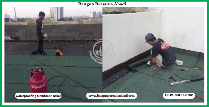Pasang Waterproofing Membrane Bakar Granule